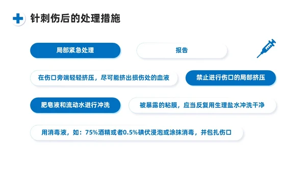 蓝色系商务简约护士职业安全防护PPT课件职业健康知识培训
