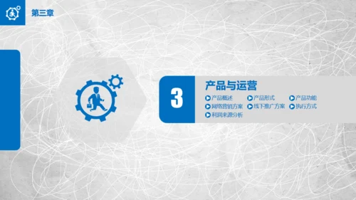 混乱的笔划商业项目创业计划书通用PPT模板