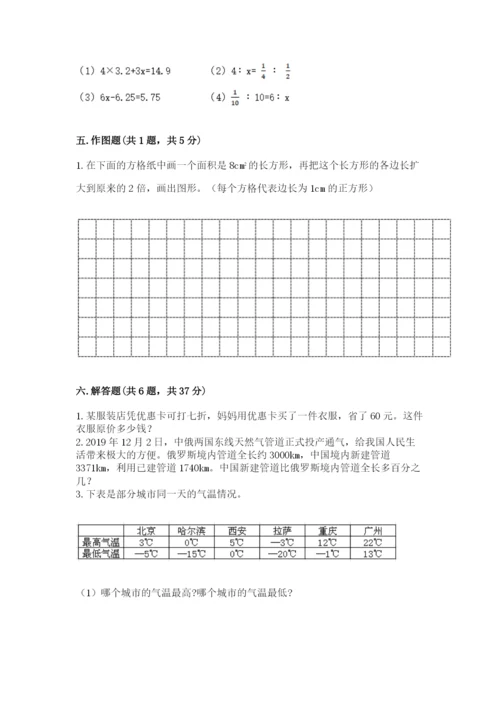 小学六年级下册数学期末卷附完整答案（必刷）.docx