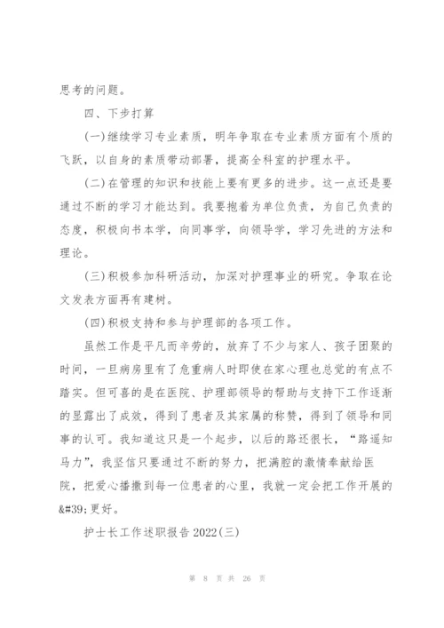 护士长工作述职报告2022.docx