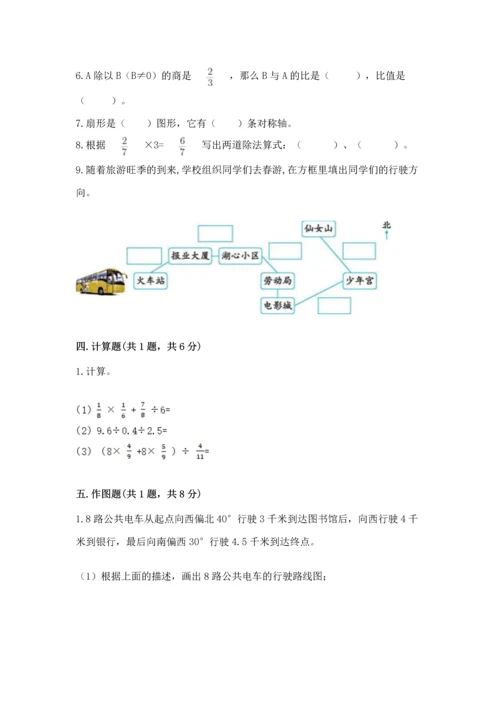 人教版六年级上册数学期末测试卷及答案1套.docx