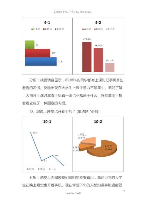 大学生对手机依赖程度调查报告.docx