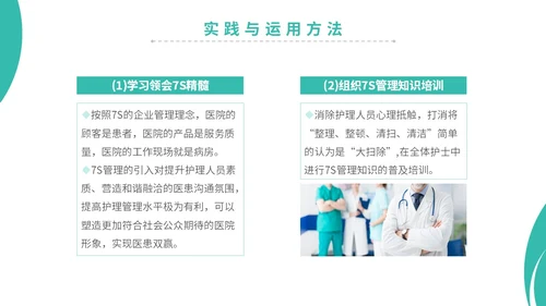 简约商务实图医院医疗医生护士7s病房成果汇报教学模板管理