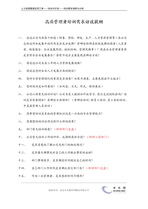 培训需求调研---访谈提纲（高层）.docx