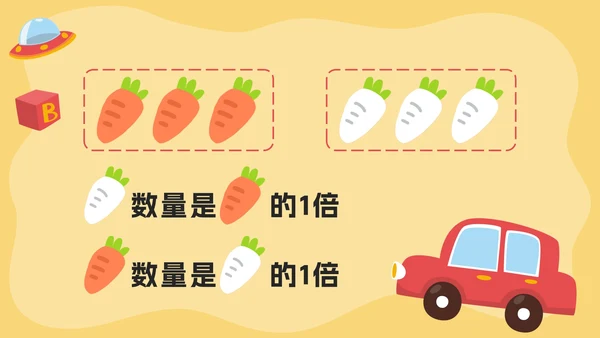 人教版数学三年级上册第五课倍的认识PPT模板
