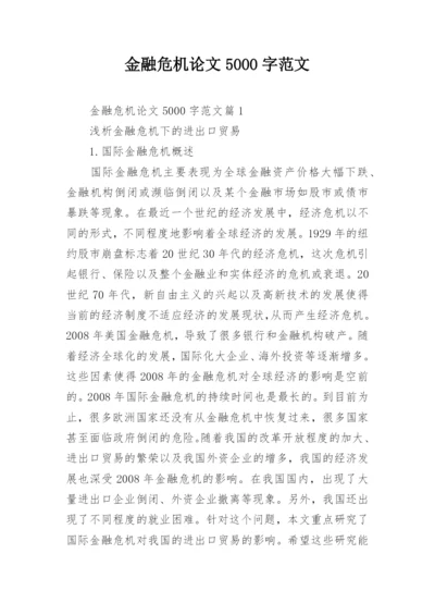 金融危机论文5000字范文.docx