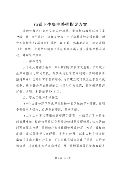 街道卫生集中整顿指导方案.docx