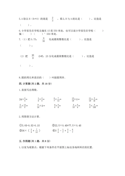 六年级上册数学期末测试卷往年题考.docx