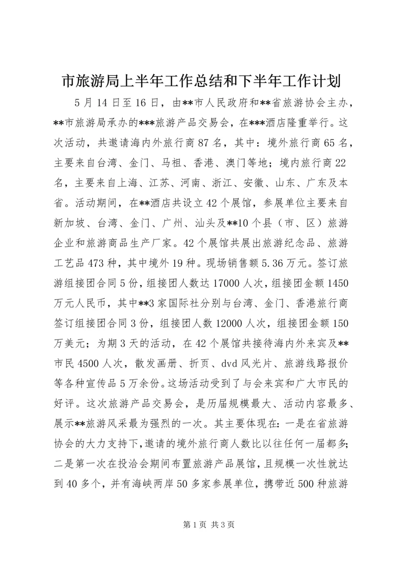市旅游局上半年工作总结和下半年工作计划.docx