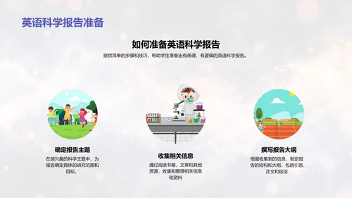 科学英语学习PPT模板