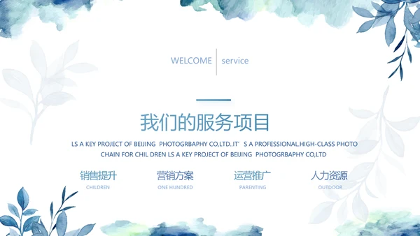 蓝色手绘小清新述职报告汇报计划PPT
