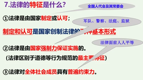 第九课 法律在我们身边复习课件（23张PPT ）
