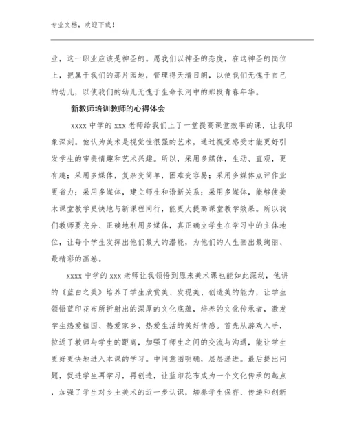 2024新教师培训教师的心得体会例文25篇.docx