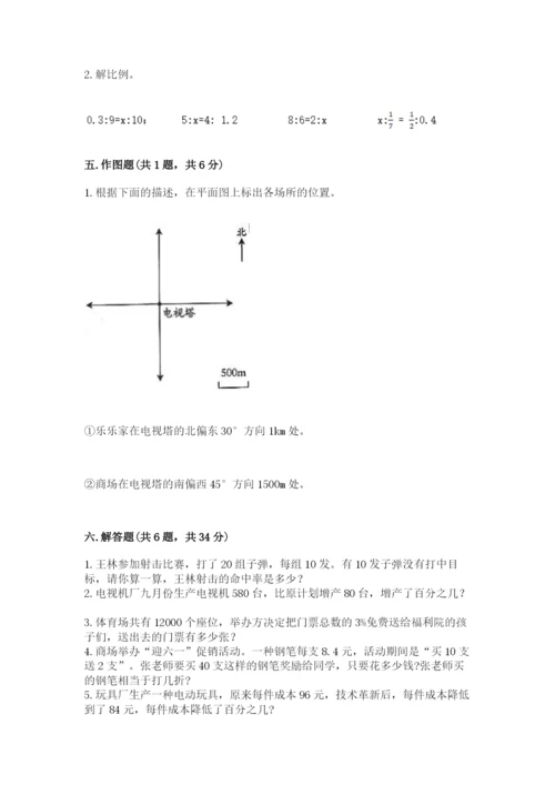 峨山彝族自治县六年级下册数学期末测试卷及精品答案.docx