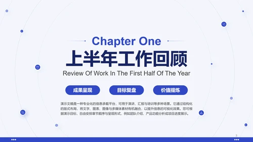 蓝色通用年中个人总结述职报告PPT模板
