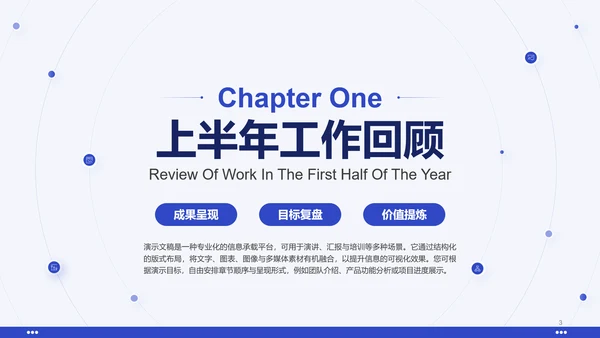 蓝色通用年中个人总结述职报告PPT模板