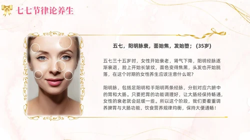 女性养生讲座水彩粉色烫金花卉鎏金人物