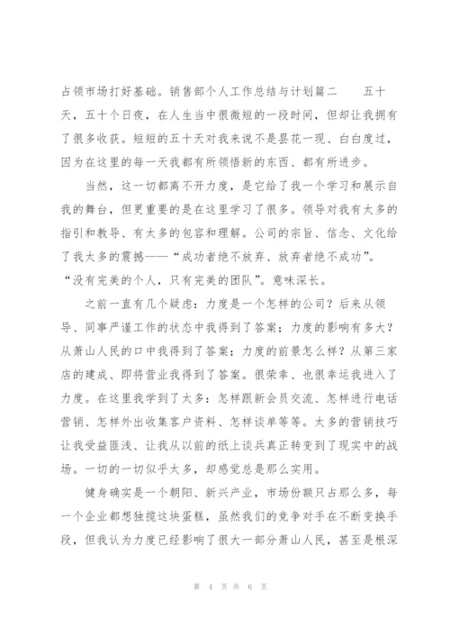 销售部个人工作总结与计划.docx