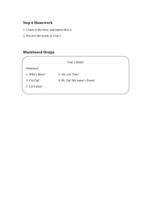 Unit 1 Hello Period 4教案