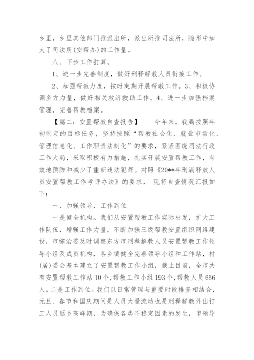 安置帮教自查报告.docx