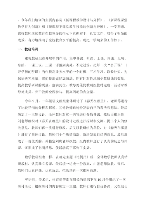 当小学教师继续教育个人总结范文.docx