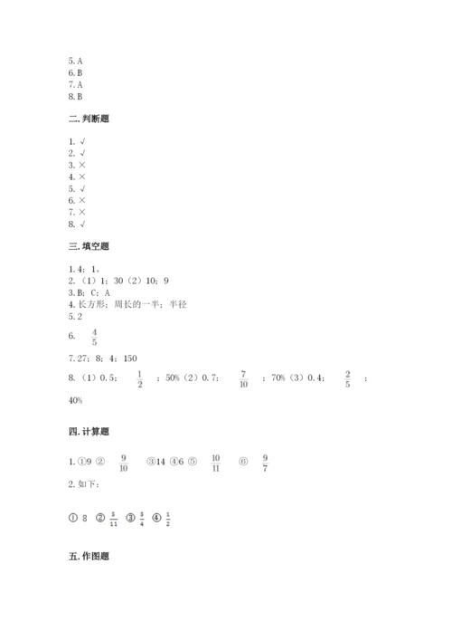 人教版小学六年级上册数学期末测试卷附答案下载.docx