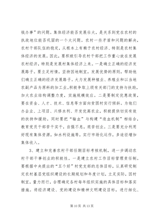 对于农村党建工作的探索与思考.docx