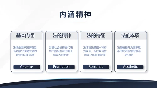 蓝色稳重霸气法律工作总结述职动态PPT模板
