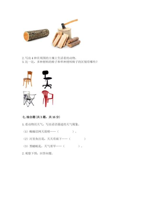 教科版科学二年级上册《期末测试卷》完整参考答案.docx