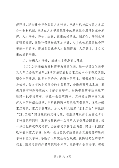 人才工作的若干意见.docx