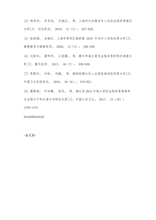 上海市嘉定工业区社区体检老年人的血脂异常结果分析.docx