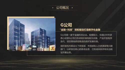 黑金质感项目战略商业计划书通用PPT模板