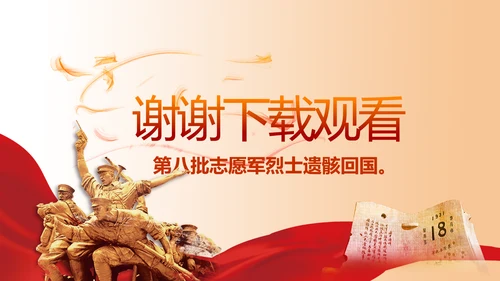 志愿军烈士缅怀革命先烈传承红色精神动态PPT