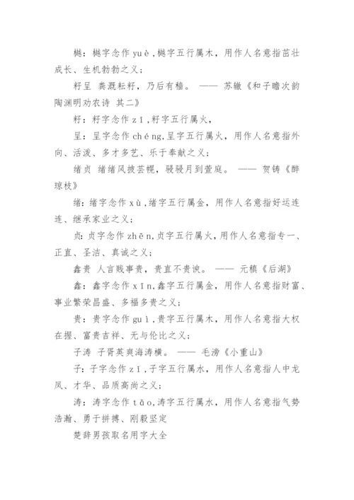 男孩起名常用字楚辞_出自楚辞的名字推荐.docx