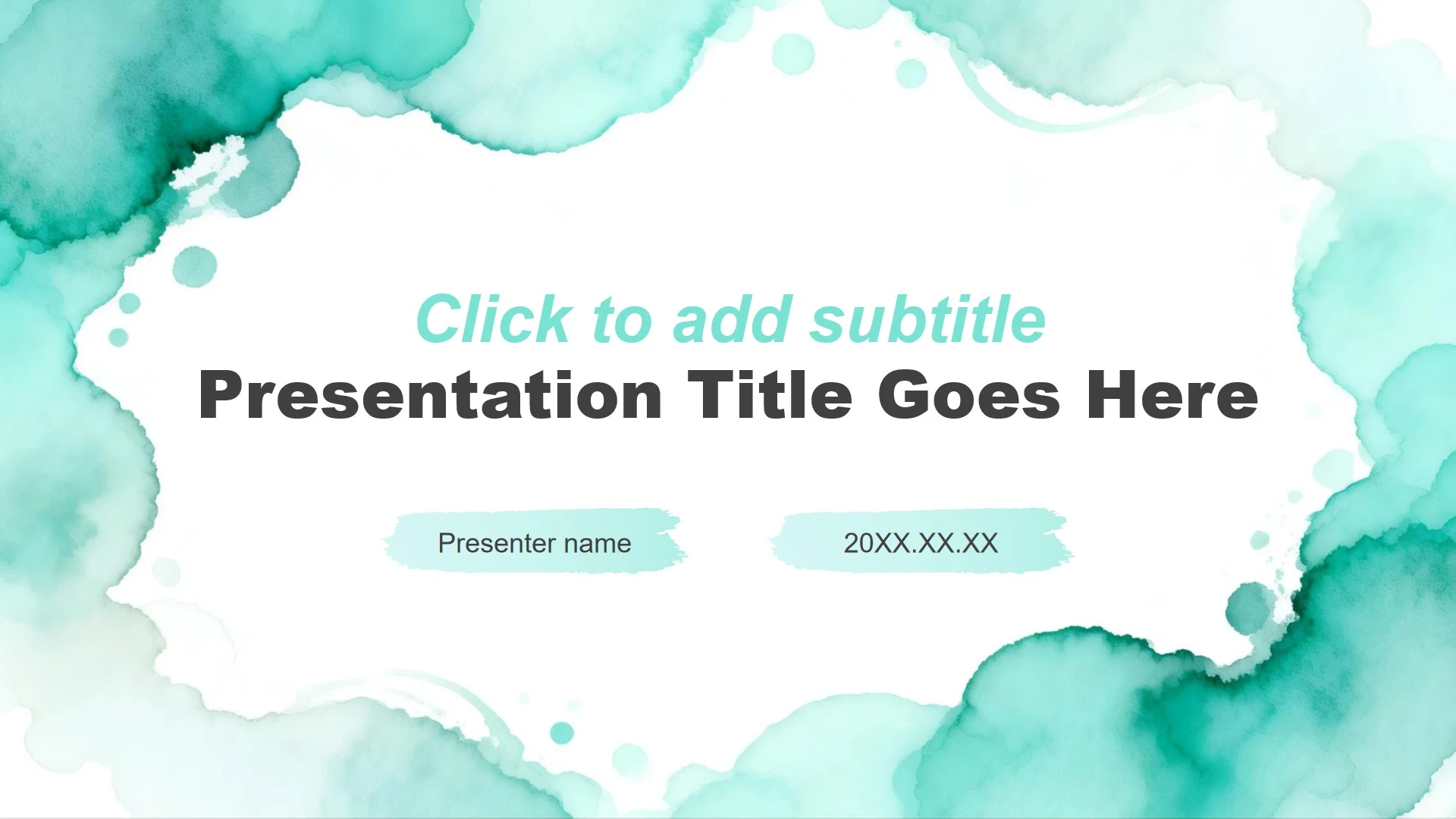 绿色小清新风财务工作总结述职汇报PPT主题模板