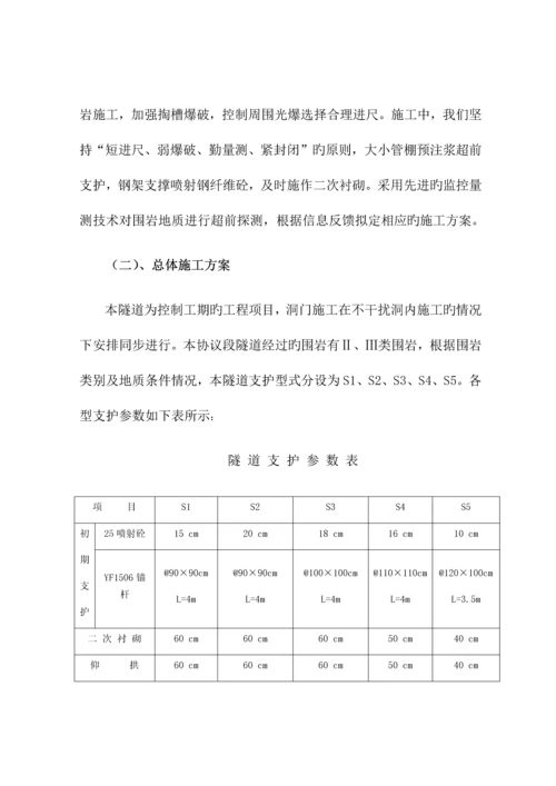 隧道工程技术标完成版.docx