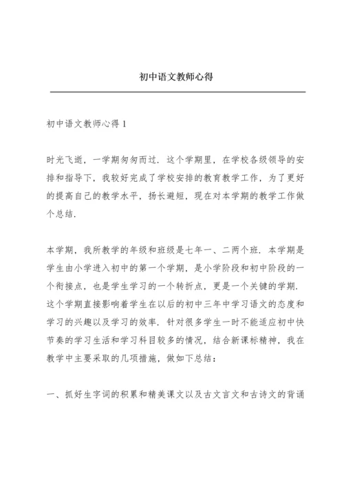 初中语文教师心得.docx