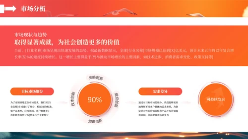 橙色工作总结汇报PPT模板