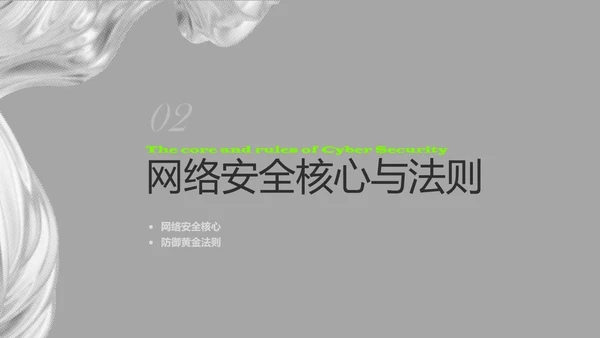 灰绿色酸性流体网络安全教育PPT模板