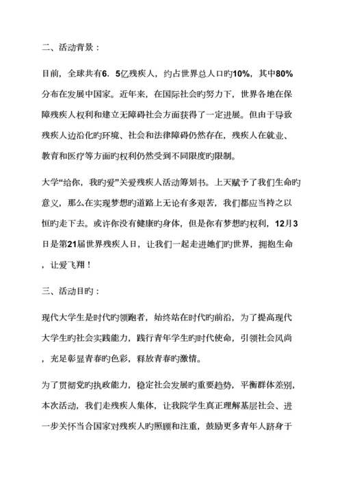 帮助残疾人活动专题方案.docx