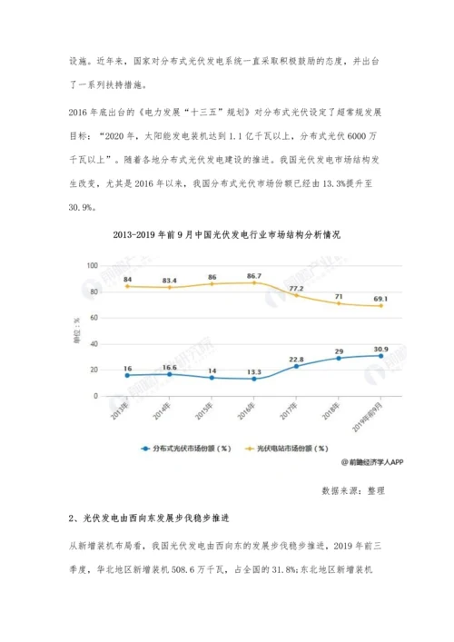 中国光伏发电行业区域竞争格局分析-分布式市场份额稳步提升、东移进程加速.docx