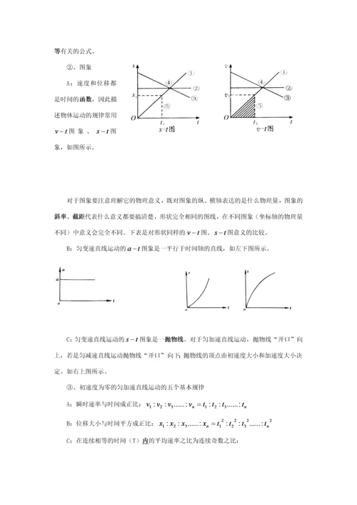 2023年高中物理竞赛直线运动知识要点分析.docx