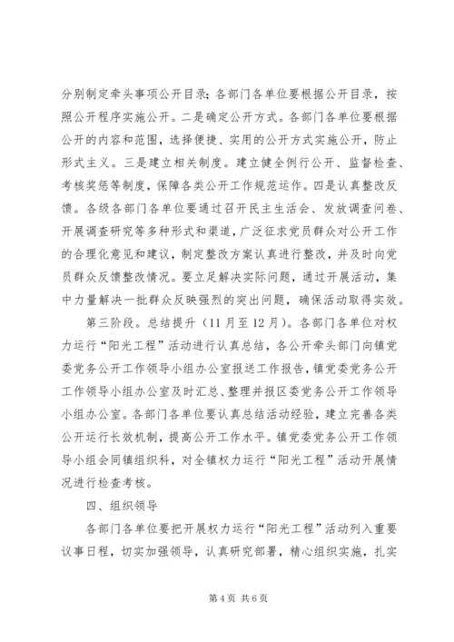 全镇阳光工程活动意见.docx