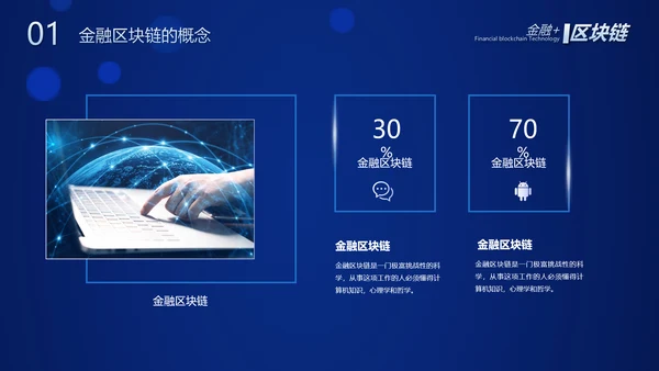 数字经济金融区块链货币PPT模板