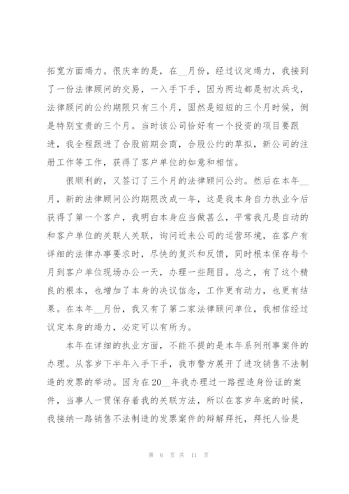 律师个人工作总结.docx