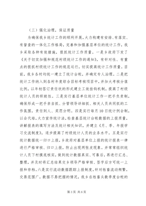 乡镇统计工作汇报材料.docx