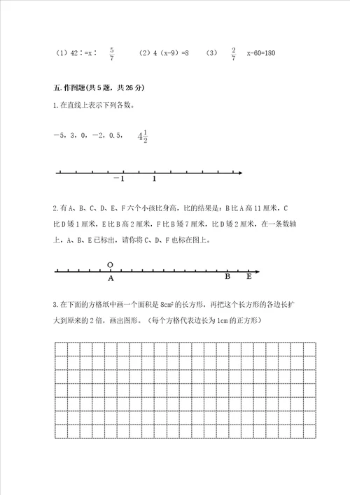 六年级小学数学毕业考试易错题目集锦及完整答案（精品）