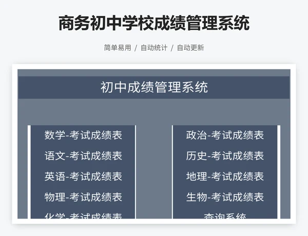 商务初中学校成绩管理系统