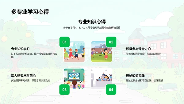 大学实习心得分享PPT模板