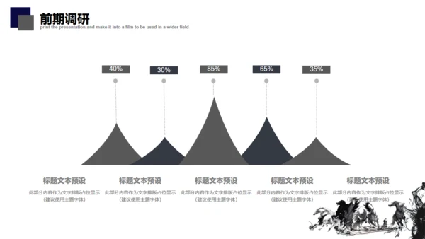 简约中式骏马奔腾企业简介通用PPT模板